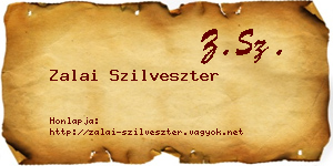 Zalai Szilveszter névjegykártya